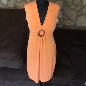 Cato Womens Large 14 Orange Dress Above Knee